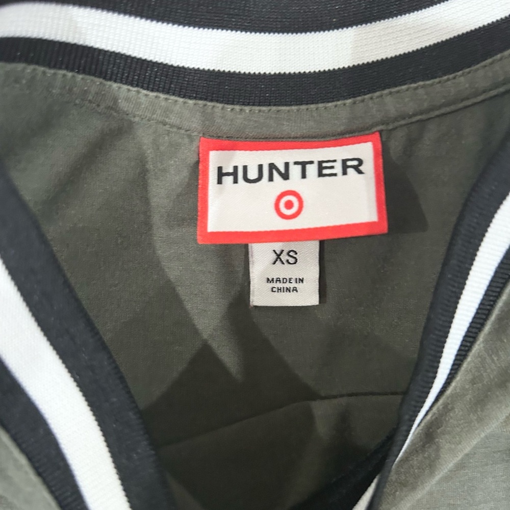 Hunter Olive Green Tank with Black and White Striped Trim - Picture 2 of 5